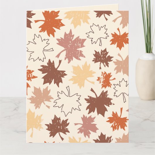 Carte Conception de la journée de Thanksgiving, feuilles (Devant)