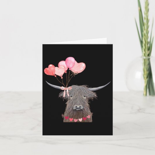 Carte Conception de la Saint-Valentin de vache mignonne (Devant)