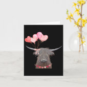 Carte Conception de la Saint-Valentin de vache mignonne (Fleur jaune)