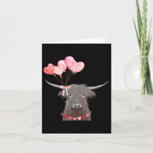 Carte Conception de la Saint-Valentin de vache mignonne
