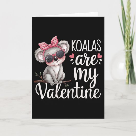 Carte Conception de la Saint-Valentin d'ours koala migno (Devant)