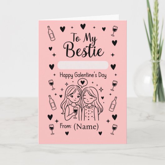 Carte Conception de la Saint-Valentin galentines pour ma (Devant)