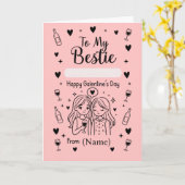 Carte Conception de la Saint-Valentin galentines pour ma (Fleur jaune)