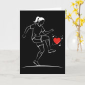 Carte Conception de la Saint-Valentin pour fille de foot (Fleur jaune)