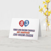 Carte Conception de l'anniversaire de sagesse de 83 ans (Fleur jaune)