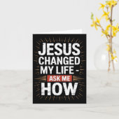 Carte Conception de l'Écriture Jésus a changé la vie Dem (Fleur jaune)