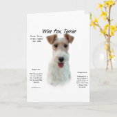 Carte Conception de l'historique du fil Fox Terrier (Fleur jaune)