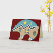 Carte Conception de l'ours tribal (Fleur jaune)