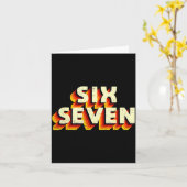 Carte Conception de mème amusant Six Sept 6 7  (Fleur jaune)