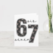 Carte Conception de mème amusant Six Sept 6 7  (Devant)