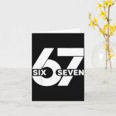 Carte Conception de mème amusant Six Sept Mème 6 7  (Fleur jaune)