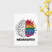 Carte Conception de mème de cerveau épicé Neuro _1 (Fleur jaune)