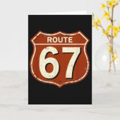 Carte Conception de mème de route rétro drôle 67  (Fleur jaune)