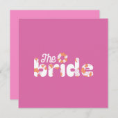 Carte Conception de mots mariés, Boho-Hippie Bachelorett (Devant / Derrière)