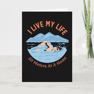 Carte Conception de nageurs cool - Je vis ma vie