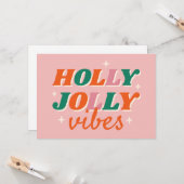 Carte Conception de Noël aux vibrations amusantes de Hol (Devant/Arrière en situation)