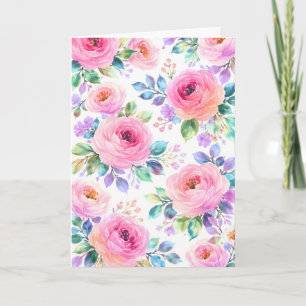 Carte Conception de nom personnalisé boho floral lever d