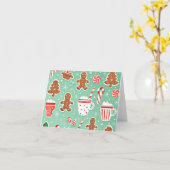 Carte Conception de pain d'épices de Noël (Fleur jaune)