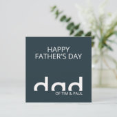 Carte Conception de papa simple moderne avec les noms de (Debout devant)