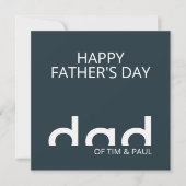 Carte Conception de papa simple moderne avec les noms de (Devant)