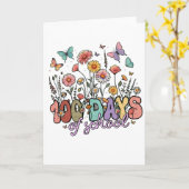 Carte Conception de papillons de jardin d'école vintage  (Fleur jaune)