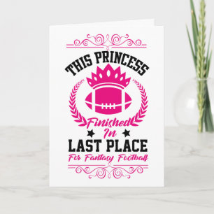 Carte Conception de parti drôle de princesse de footll d