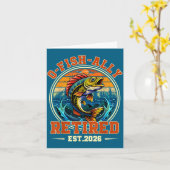 Carte Conception de pêcheur à la retraite O Fish Ally (Fleur jaune)