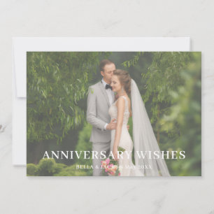 Carte Conception de photo d'amour d'anniversaire moderne