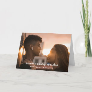 Carte Conception de photo de couple moderne pour anniver