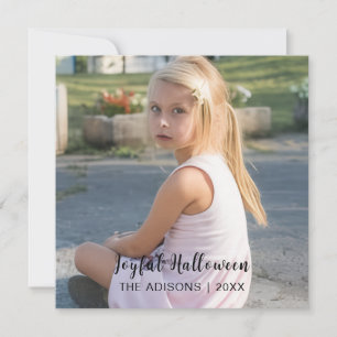 Carte Conception de photo Halloween de style moderne chi