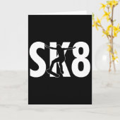 Carte Conception de planche à roulettes cool Sk8 Skatebo (Fleur jaune)