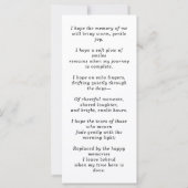 Carte Conception de poème funéraire mémorial moderne (Dos)