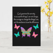 CARTE CONCEPTION DE PRIÈRE DE JOLIE SÉRÉNITÉ DE BUTTERFL (Fleur jaune)