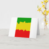 Carte Conception de rayures de Rasta (Fleur jaune)