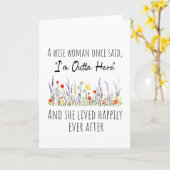 Carte Conception de retraite pour les femmes - Drôle Ins (Fleur jaune)