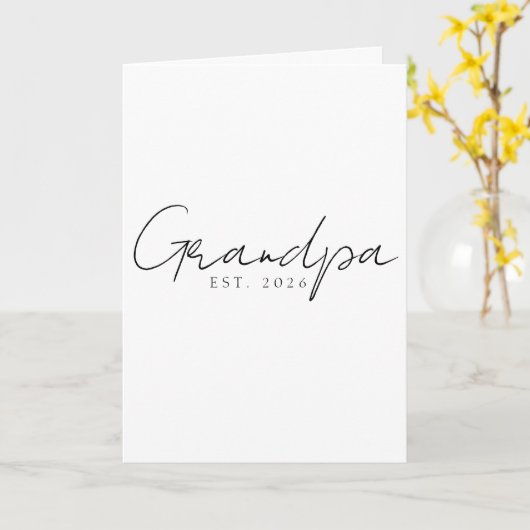 Carte Conception de script d'annonce de l'année de grand (Fleur jaune)