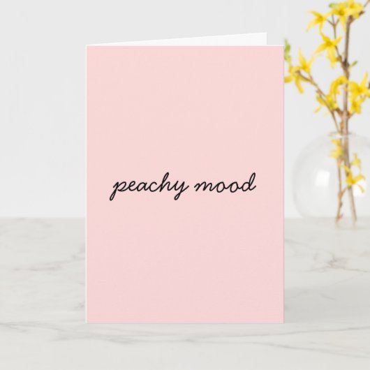 Carte Conception de script minimal moderne Just Peachy (Fleur jaune)