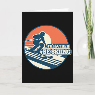 Carte Conception de silhouette de ski vintage avec dégra