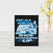 Carte Conception de ski-jet pour vrais hommes debout (Fleur jaune)