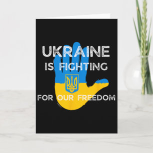 Carte Conception de soutien du drapeau ukrainien Ukraine