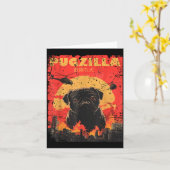 Carte Conception de tee-shirt Pugzilla pour propriétaire (Fleur jaune)