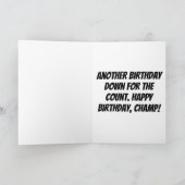 Carte Conception de TKO Bulldog de boxe Anniversaire Kno (Intérieur)