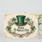 Carte Conception de trèfle de la Saint-Patrick joyeuse (Debout devant)