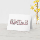Carte Conception de typographie positive sourire (Fleur jaune)