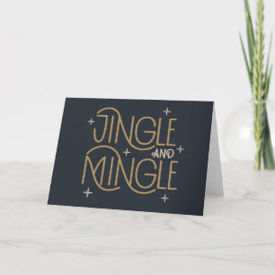 Carte Conception de vacances festive Jingle and Mingle