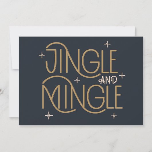 Carte Conception de vacances festive Jingle et Mingle (Devant)