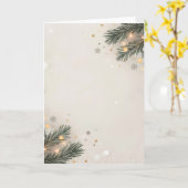 Carte Conception de vacances flocon de neige et pin conf (Fleur jaune)