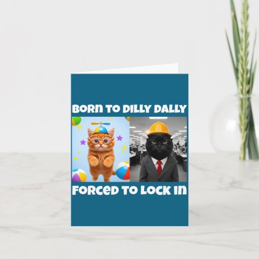 Carte Conception de verrou forcé Dilly Dally de naissanc (Devant)