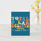 Carte Conception d'éclipse solaire Éclipse solaire total (Fleur jaune)