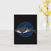 Carte Conception d'épaulard Vagues océaniques Hommes Gar (Fleur jaune)